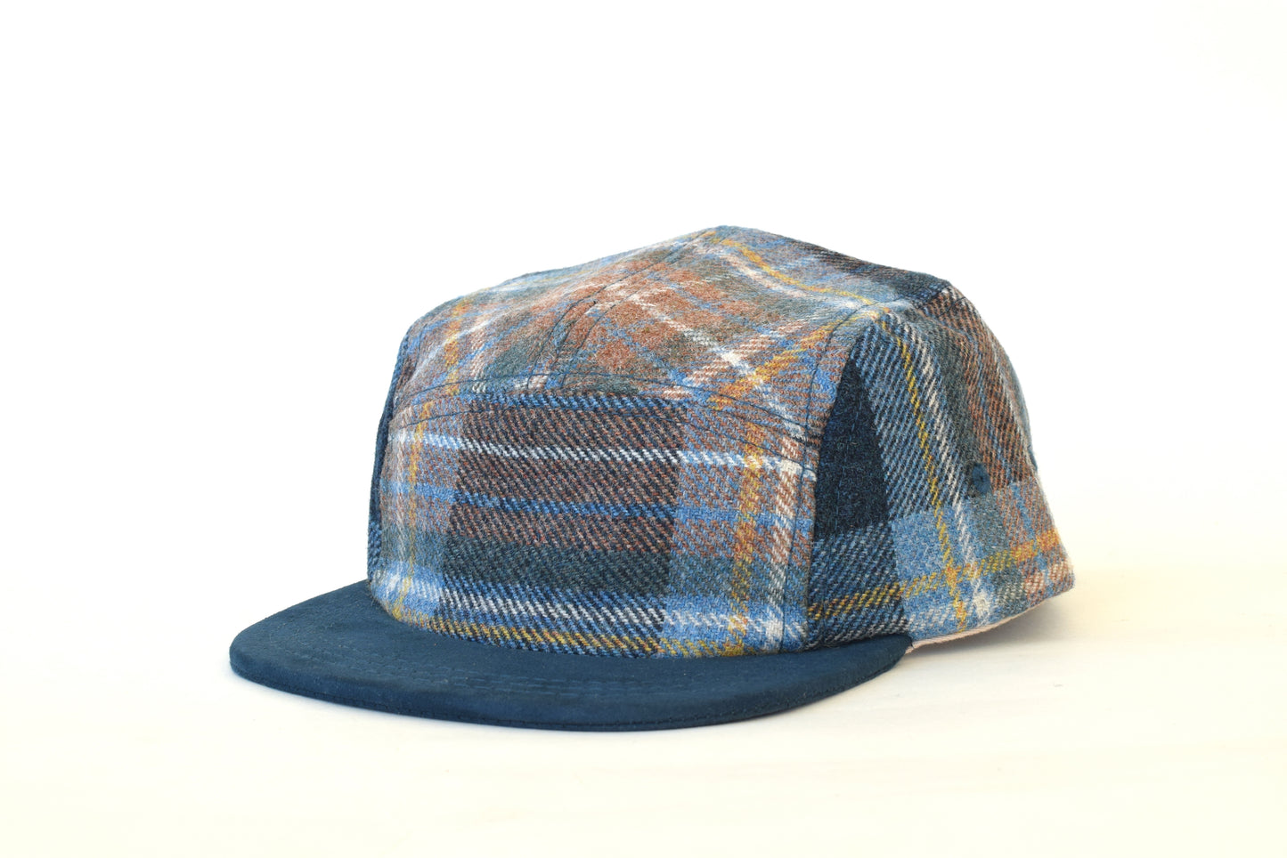 Scosia Plaid Azul Five Panel Hat (sb)