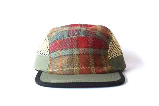 Scosia Plaid Rojo Eight Panel Sport Hat