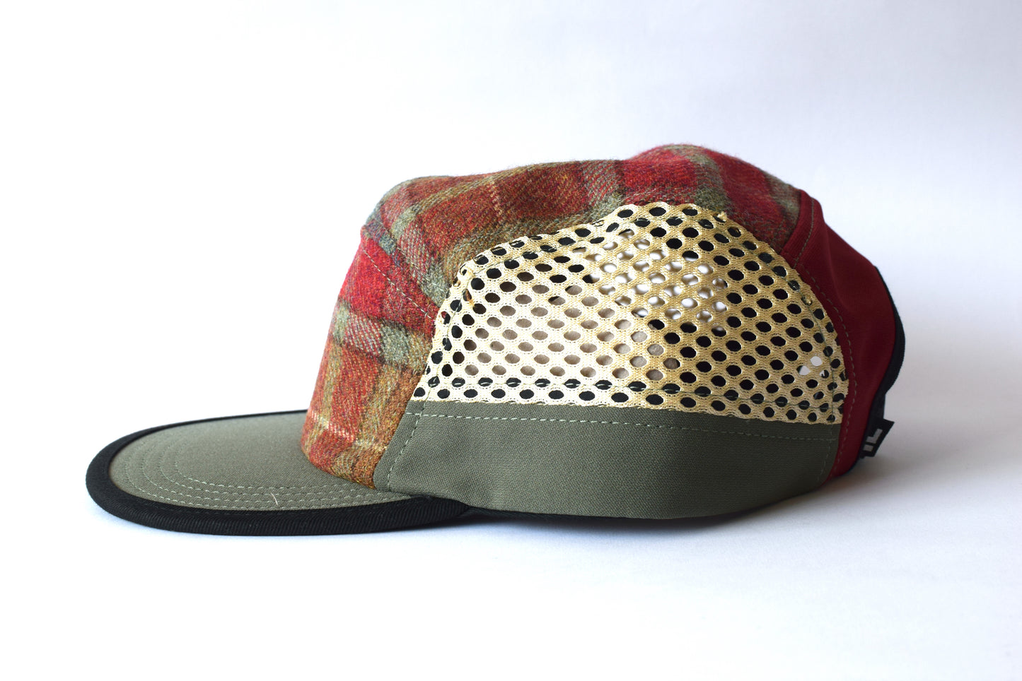 Scosia Plaid Rojo Eight Panel Sport Hat
