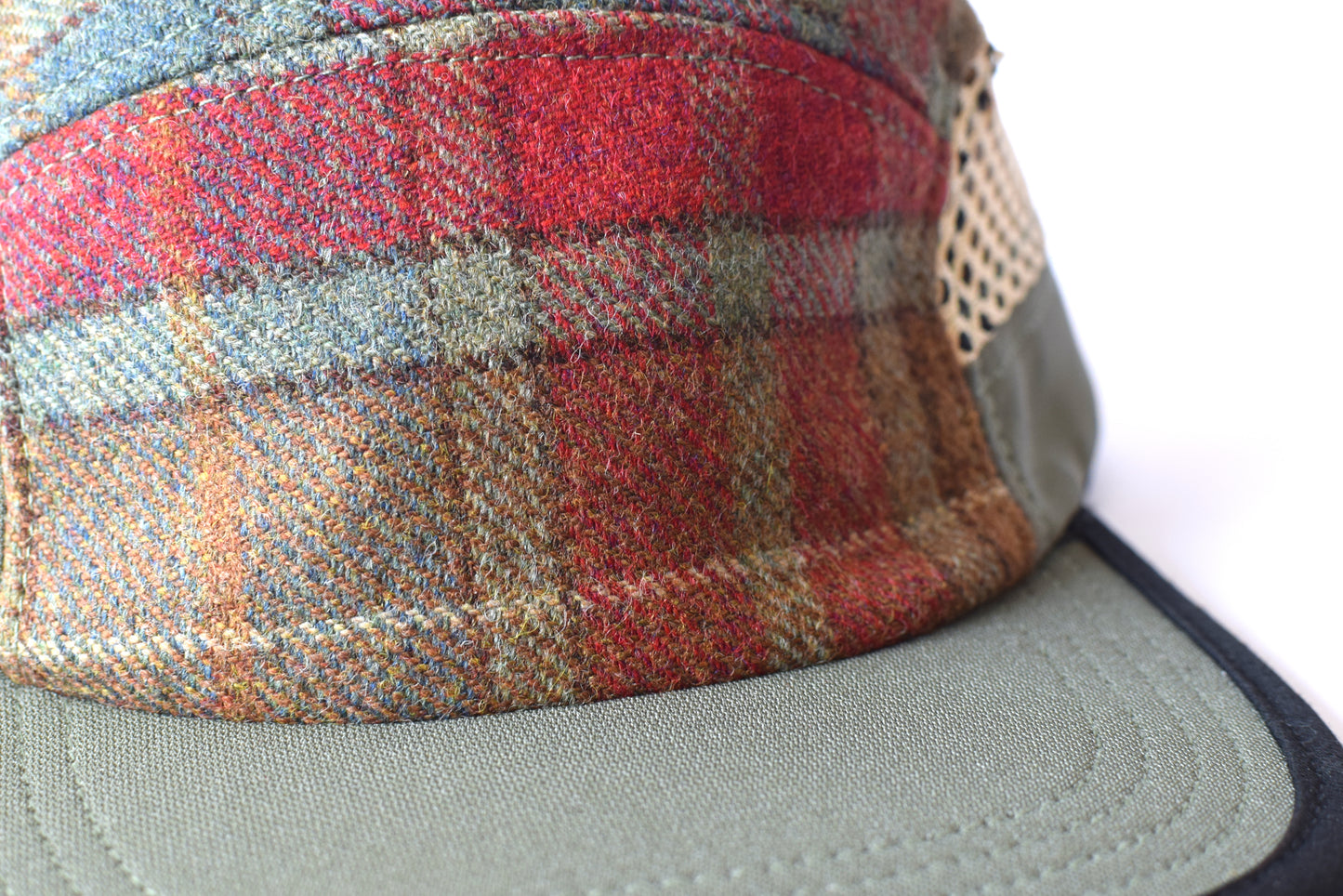 Scosia Plaid Rojo Eight Panel Sport Hat