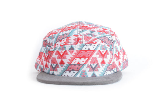 Cap with geometric pattern on a white background
