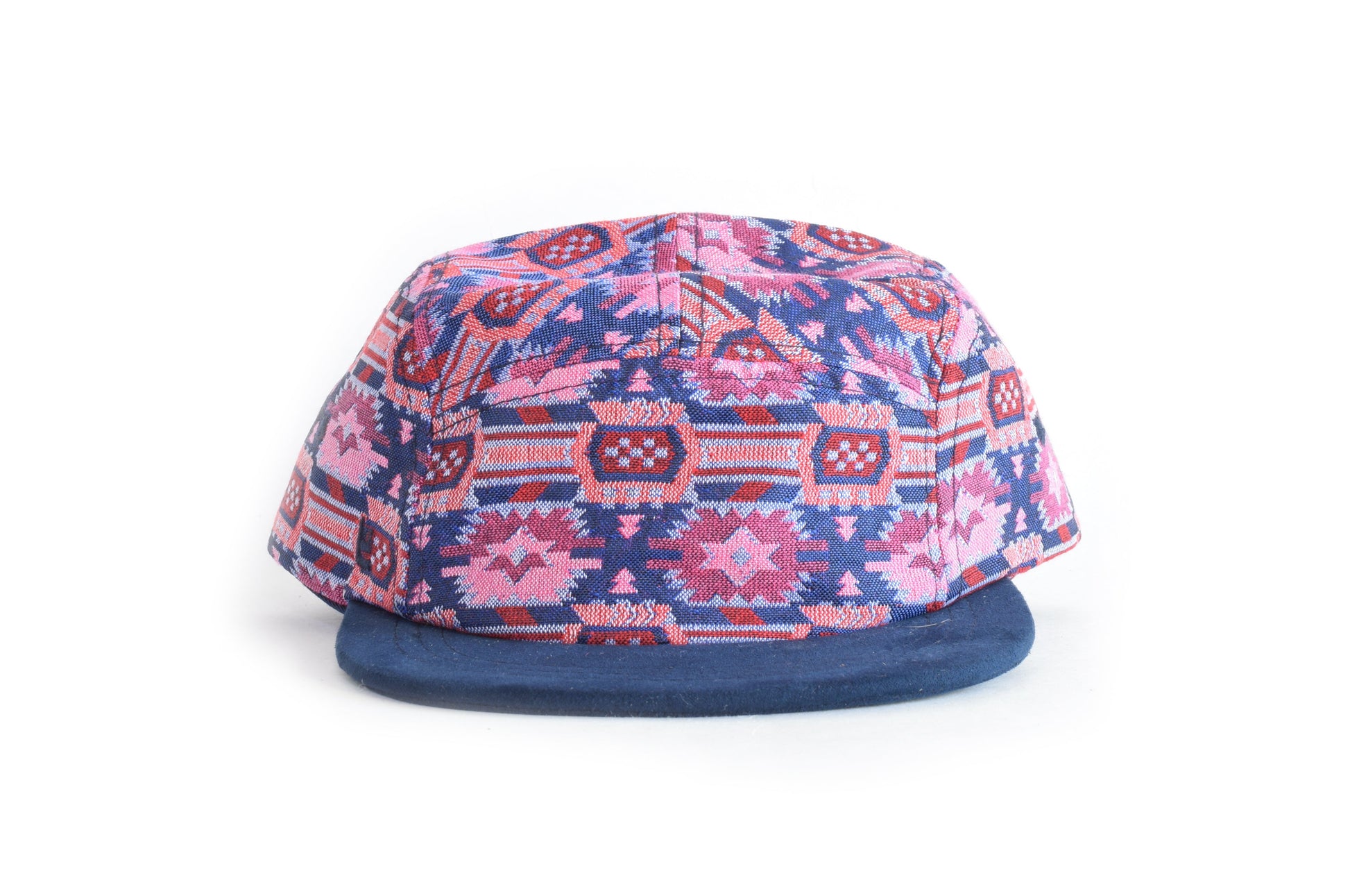 Colorful patterned cap on a white background