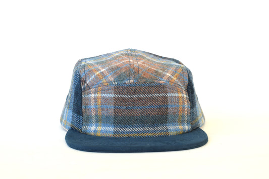 Scosia Plaid Azul Five Panel Hat (sb)