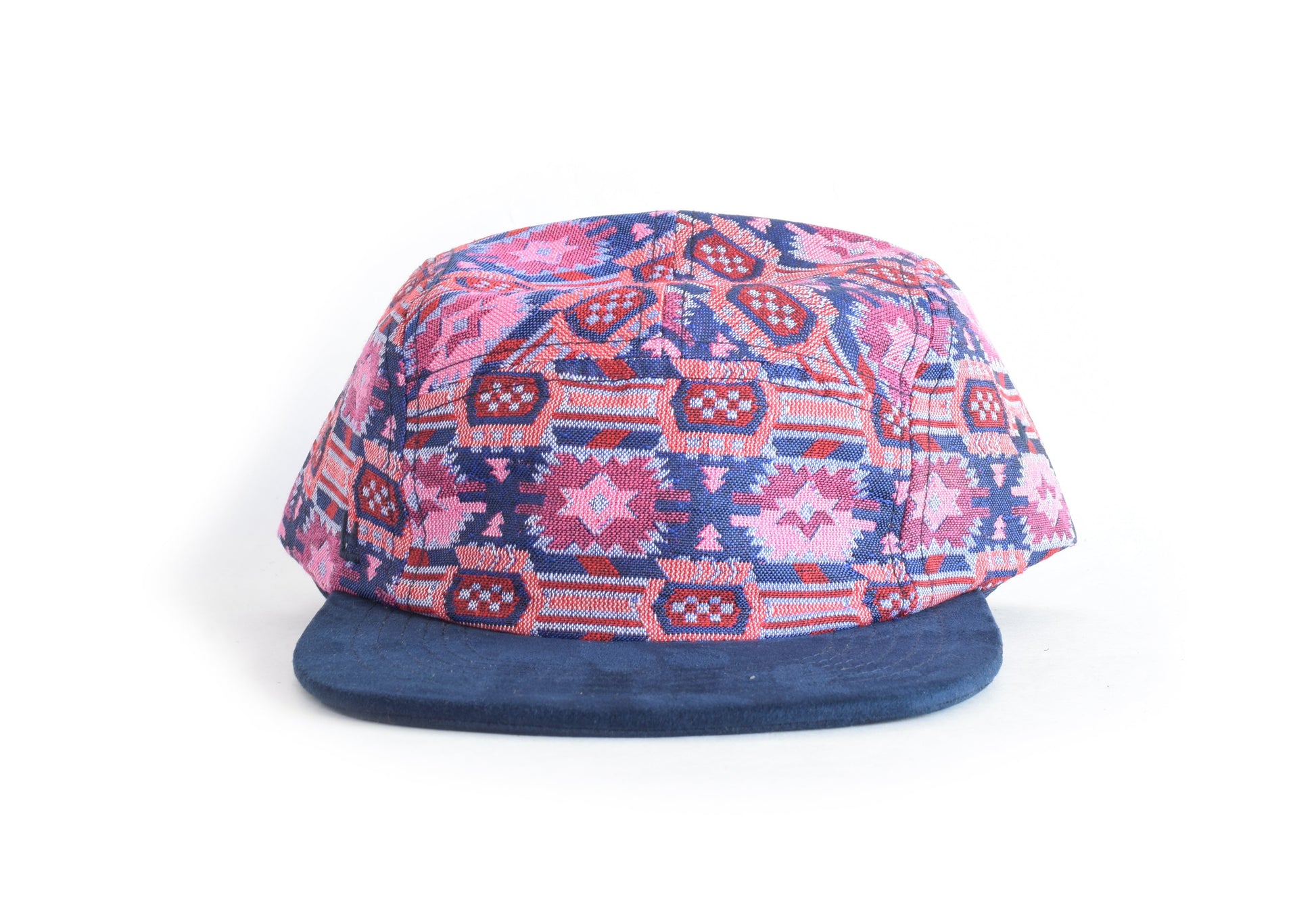 Colorful patterned cap on a white background