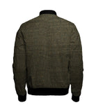 Herringbone Wool Bomber Jacket